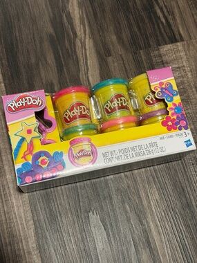 NEW Play-Doh Sparkle Compound Color Pack - Yellow, Pink, Teal